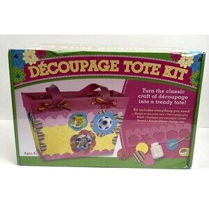 D.I.Y. Tote Craft Kit for Kids - Decoupage Tote Kit - Includes everything needed